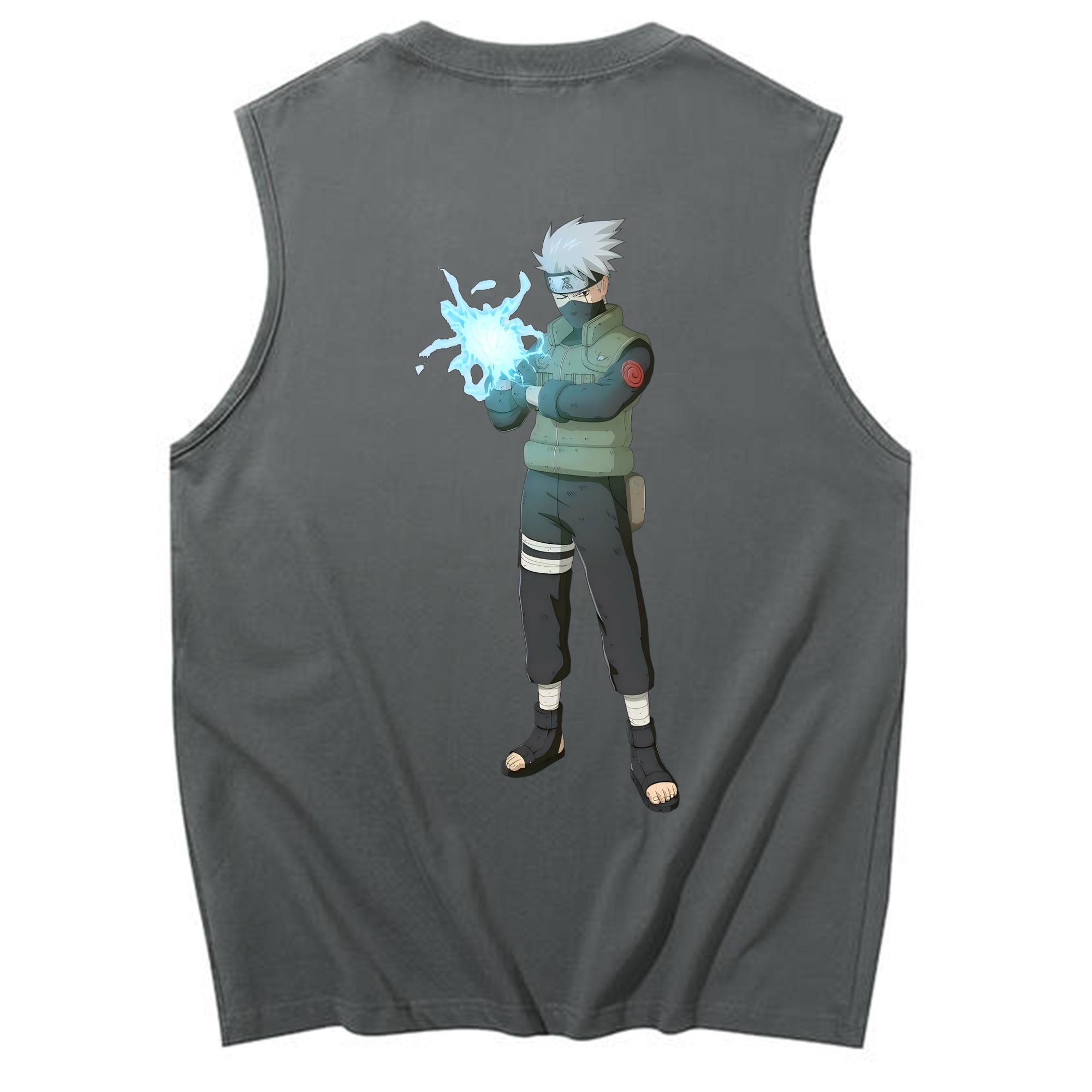 （画像用） NARUTO -ナルト- はたけ カカシ Hatake Kakashi コットン100％タンクトップ（背面プリント）